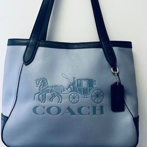 COACH Tote 27 In Colorblock With Horse And Carriage Shoulder Purse